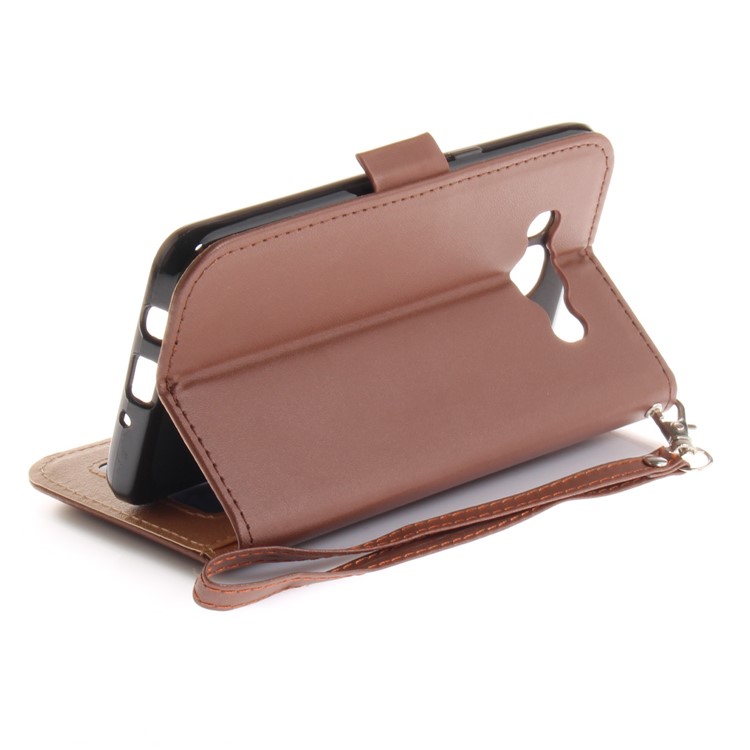 Butterfly Pattern Leather Wallet Stand Cell Phone Cover for Samsung Galaxy J5 (2016) - Brown-9