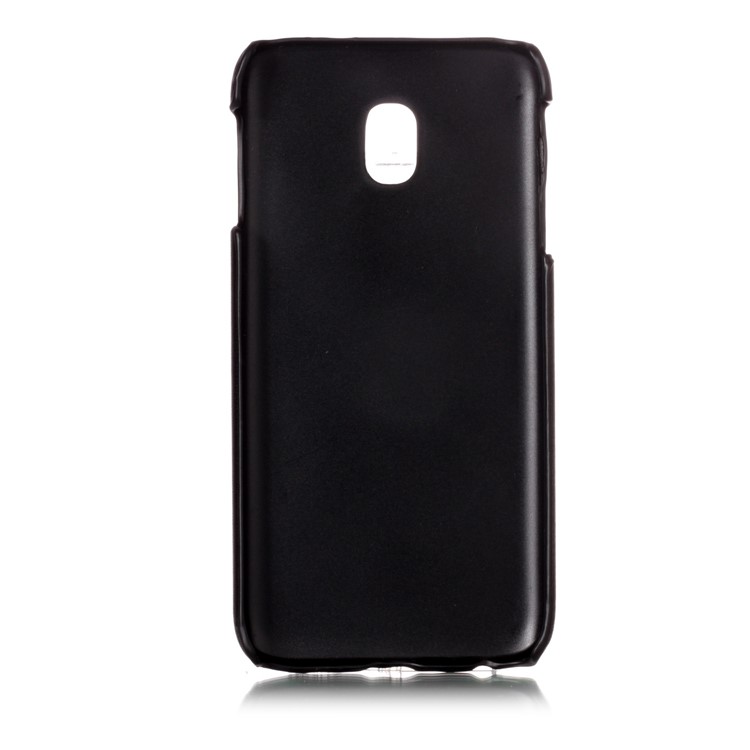 Contrast Color PU Leather Coated PC Mobile Phone Cover for Samsung Galaxy J3 Pro (2017) / J3 (2017) EU Version - Black-3