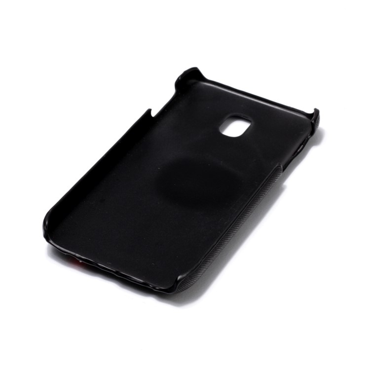 Contrast Color PU Leather Coated PC Mobile Phone Cover for Samsung Galaxy J3 Pro (2017) / J3 (2017) EU Version - Black-6
