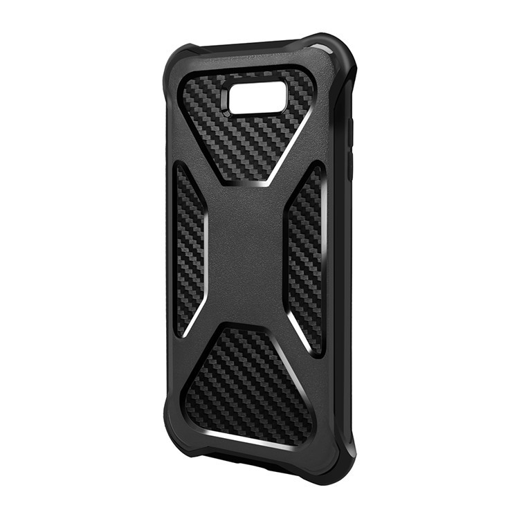 Carbon Fiber Texture PC + TPU Belt Clip Kickstand Cover for Samsung Galaxy J7 V/J7 Perx/J7 Sky Pro - Black-2