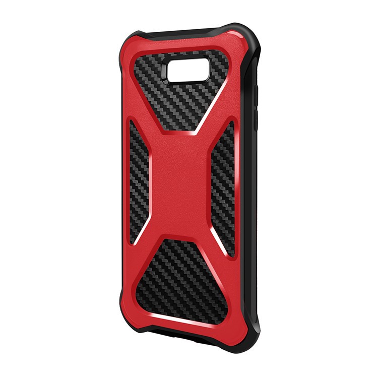 Carbon Fiber Texture PC + TPU Kickstand Belt Clip Mobile Case for Samsung Galaxy J7 V/J7 Perx/J7 Sky Pro - Red-2