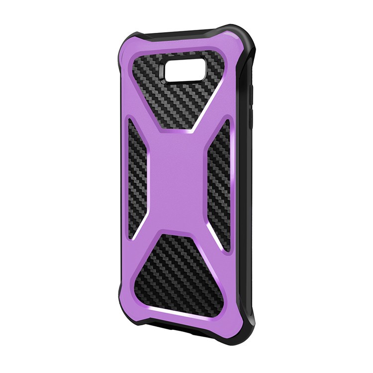 Carbon Fiber Texture PC + TPU Kickstand Belt Clip Mobile Cover for Samsung Galaxy J7 V/J7 Perx/J7 Sky Pro - Purple-2