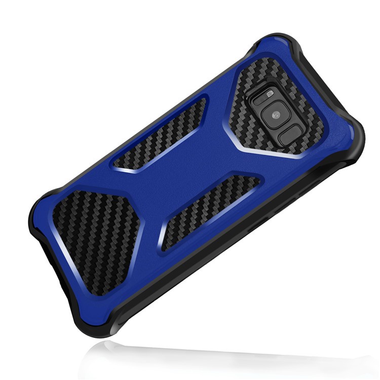 Carbon Fiber Texture PC + TPU Dropproof Back Cover for Samsung Galaxy Note 8 N950 - Dark Blue-2