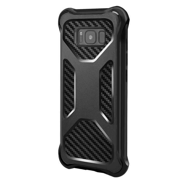 Carbon Fiber Texture PC + TPU Kickstand Belt Clip Mobile Case for Samsung Galaxy Note 8 N950 - Black-2