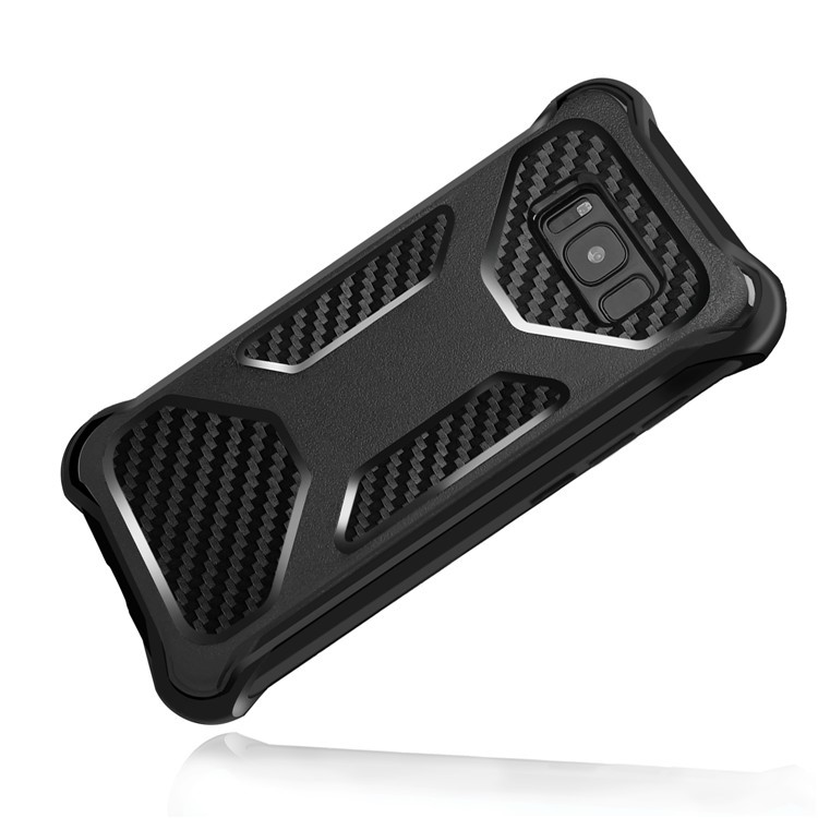 Carbon Fiber Texture PC + TPU Kickstand Belt Clip Mobile Case for Samsung Galaxy Note 8 N950 - Black-3
