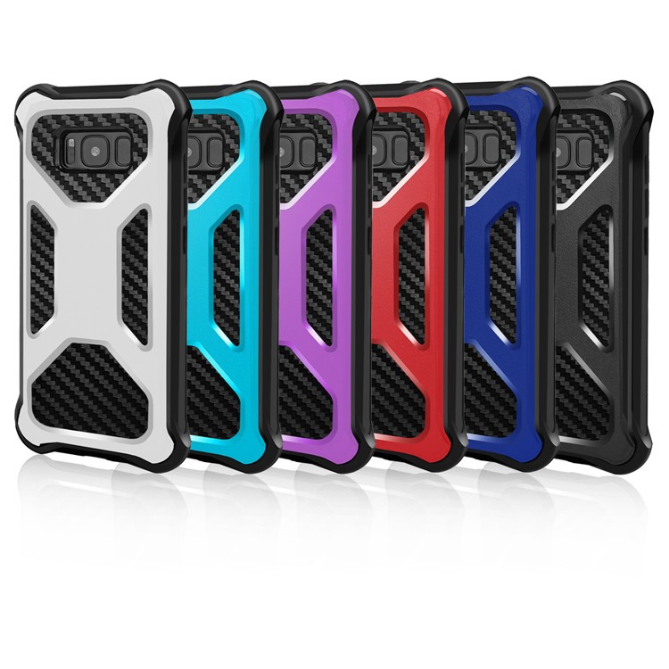 Carbon Fiber Texture PC + TPU Kickstand Belt Clip Mobile Case for Samsung Galaxy Note 8 N950 - Black-7