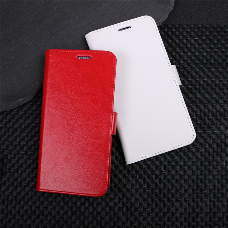 Crazy Horse Leather Wallet Cover for Samsung Galaxy S9+ G965 - White-10