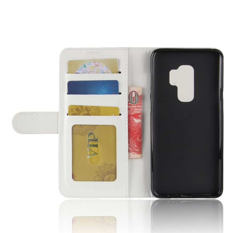 Crazy Horse Leather Wallet Cover for Samsung Galaxy S9+ G965 - White-3
