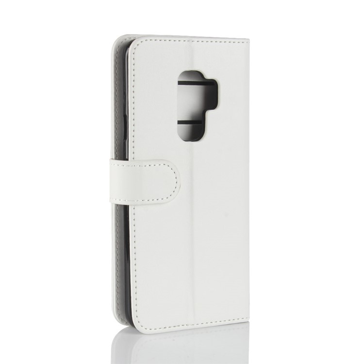 Crazy Horse Leather Wallet Cover for Samsung Galaxy S9+ G965 - White-6
