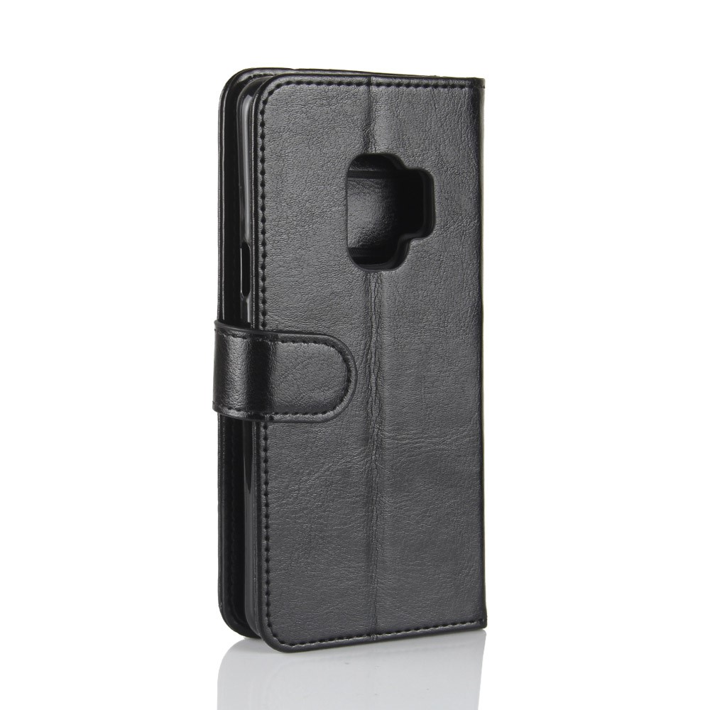 Crazy Horse Wallet Leather Stand Case for Samsung Galaxy S9 - Black-7