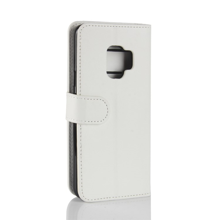 Crazy Horse Wallet Leather Stand Cover for Samsung Galaxy S9 G960 - White-4