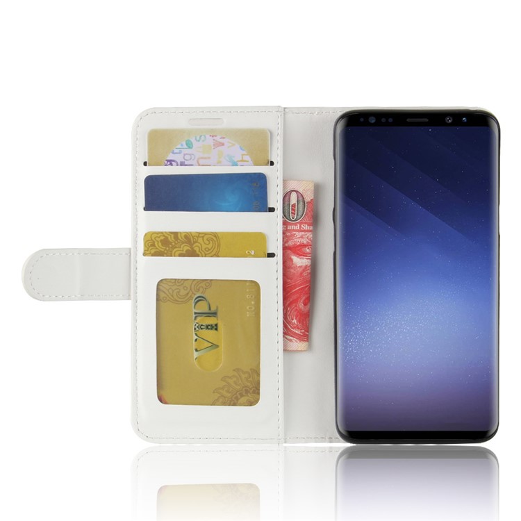 Crazy Horse Wallet Leather Stand Cover for Samsung Galaxy S9 G960 - White-5