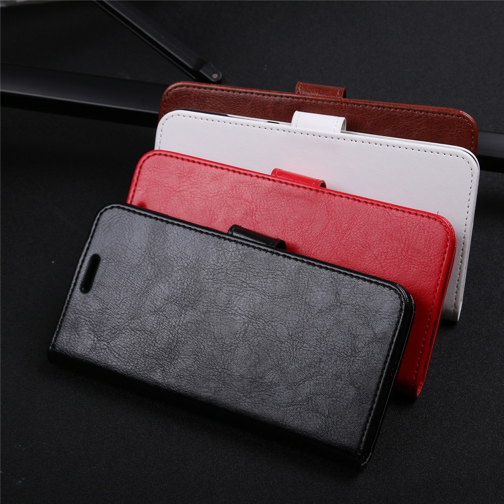 Crazy Horse Wallet Leather Cell Phone Case for Samsung Galaxy S9 G960 - Red-11