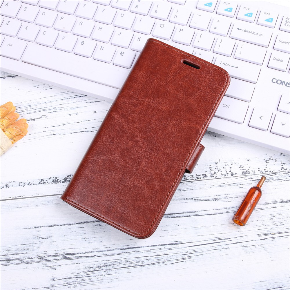Crazy Horse Magnetic Leather Stand Case for Samsung Galaxy S9 G960 - Brown-9