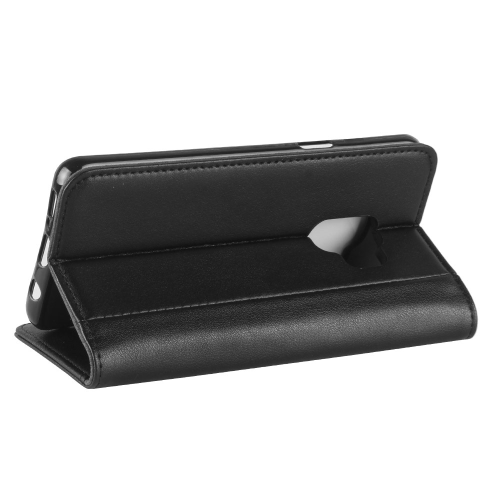 Split Leather Magnetic Wallet Phone Shell with Stand for Samsung Galaxy S9 G960 - Black-6