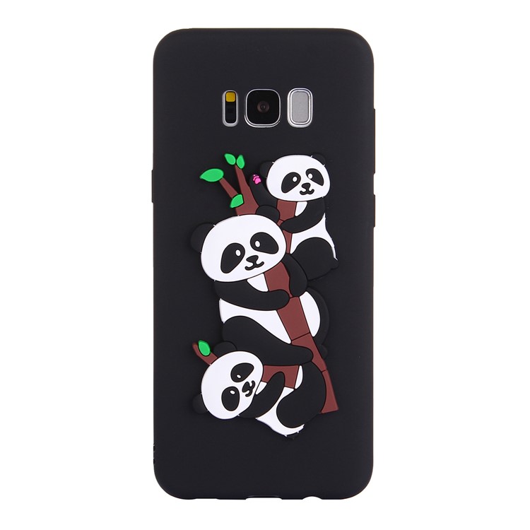 3D Panda Pattern Soft TPU Phone Casing for Samsung Galaxy S8 Plus SM-G955 - Black-2