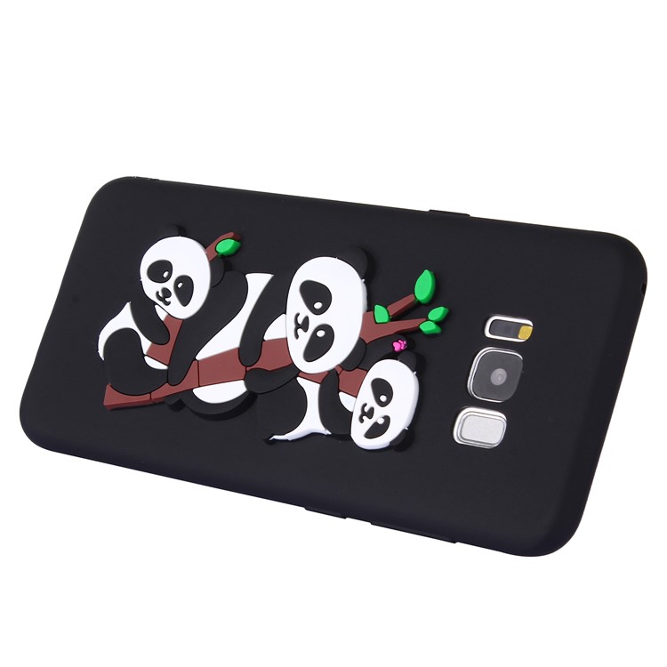 3D Panda Pattern Soft TPU Phone Casing for Samsung Galaxy S8 Plus SM-G955 - Black-4