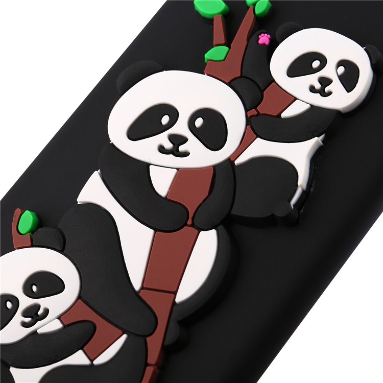 3D Panda Pattern Soft TPU Phone Casing for Samsung Galaxy S8 Plus SM-G955 - Black-7