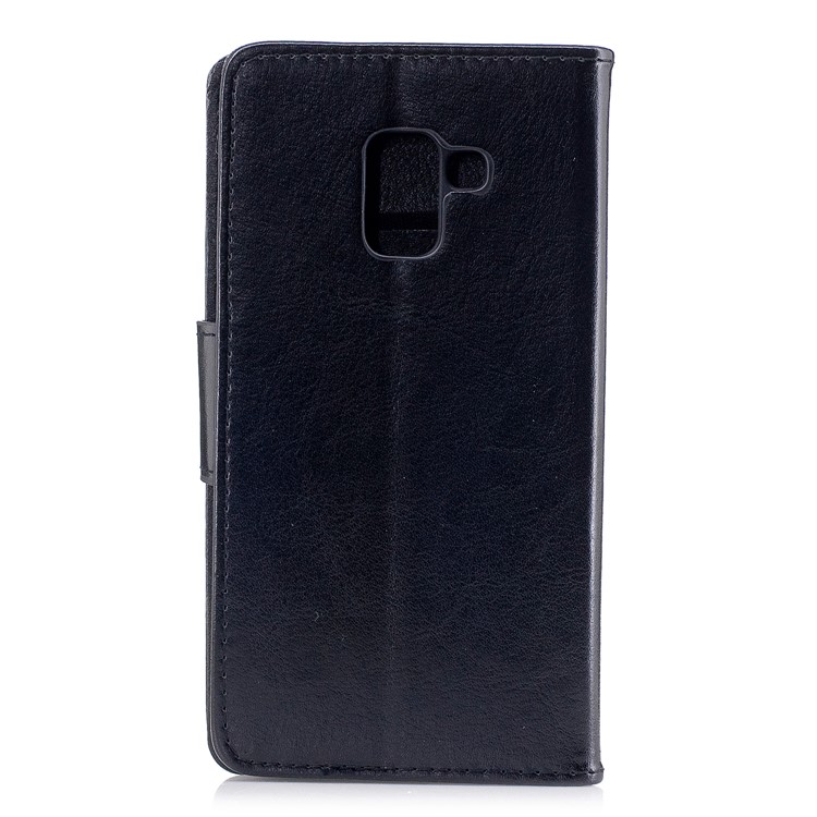Wallet Leather Stand Case for Samsung Galaxy A8 (2018) - Black-3