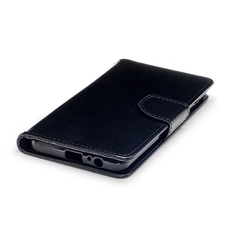 Wallet Leather Stand Case for Samsung Galaxy A8 (2018) - Black-6