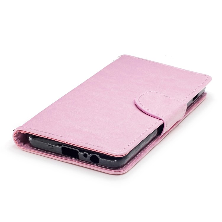 Magnetic Leather Stand Case for Samsung Galaxy A8 (2018) - Pink-5