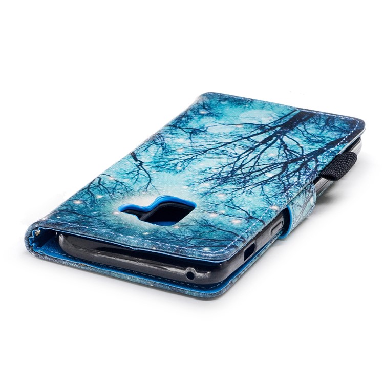 Pattern Printing PU Leather Stand Cell Phone Cover for Samsung Galaxy A8 (2018) - Dreamlike Forest-6