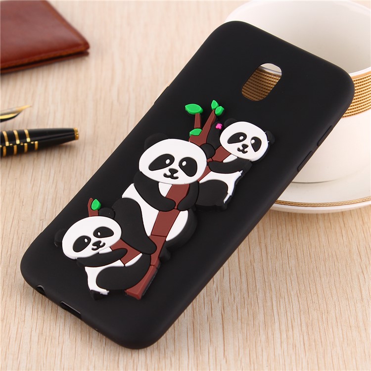 3D Panda Pattern Soft TPU Phone Case for Samsung Galaxy J5 Pro (2017) / J5 (2017) EU Version - Black-5