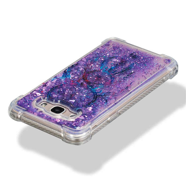 Floating Glitter Powder Quicksand Drop-proof TPU Phone Case for Samsung Galaxy J7 (2016) SM-J710 - Dream Catcher-3