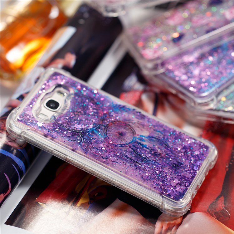 Floating Glitter Powder Quicksand Drop-proof TPU Phone Case for Samsung Galaxy J7 (2016) SM-J710 - Dream Catcher-5