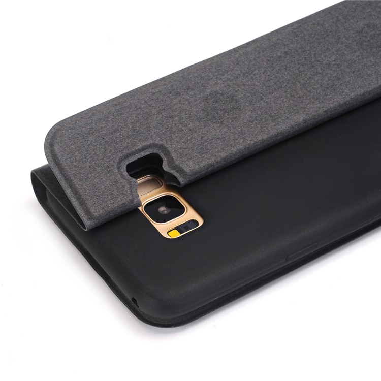 Retro Style Leather Magnetic Stand Phone Case for Samsung Galaxy S8+ SM-G955 - Black-3