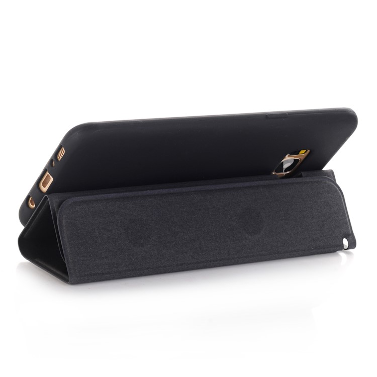 Retro Style Leather Magnetic Stand Phone Case for Samsung Galaxy S8+ SM-G955 - Black-5
