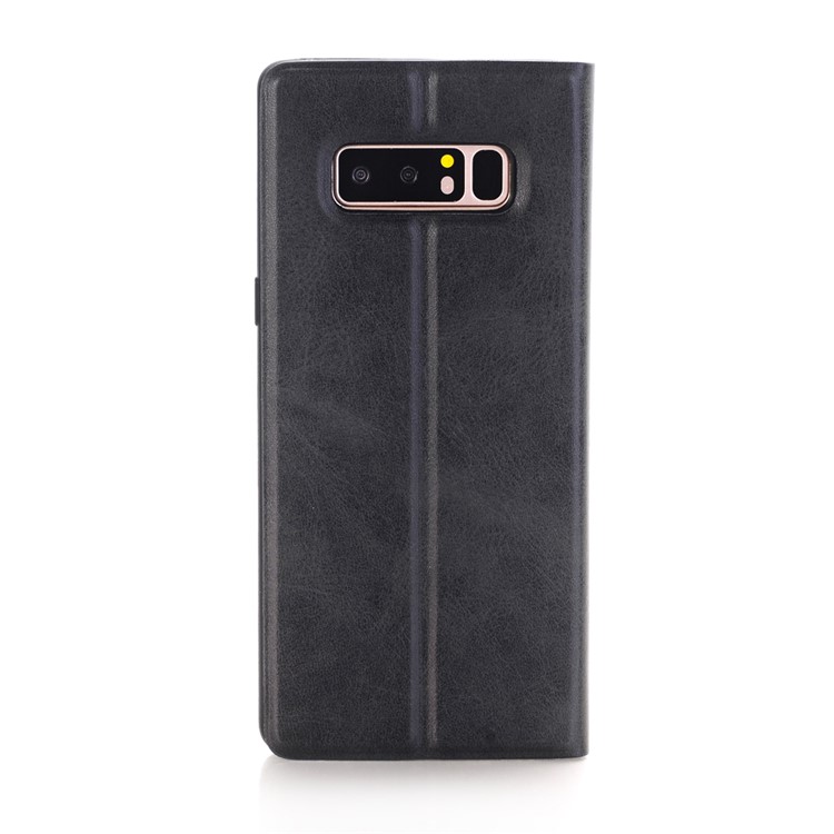 Retro Style Leather Magnetic Stand Phone Case for Samsung Galaxy Note 8 SM-N950 - Black-2