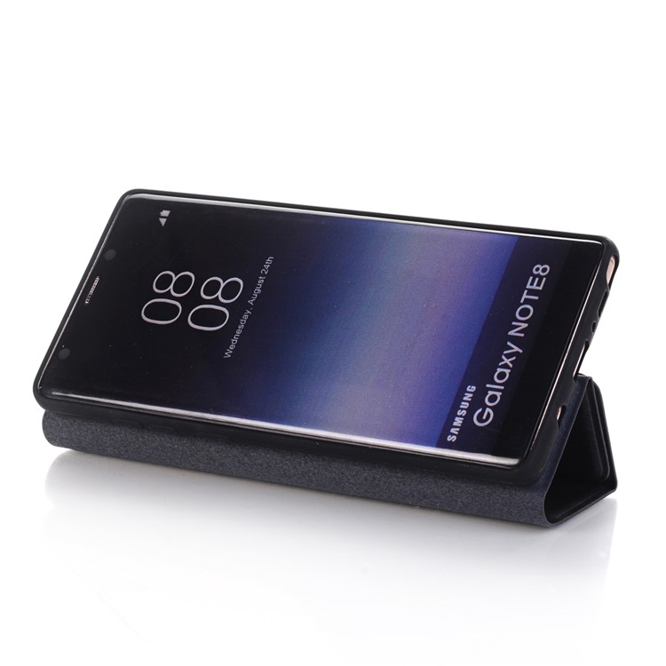 Retro Style Leather Magnetic Stand Phone Case for Samsung Galaxy Note 8 SM-N950 - Black-4