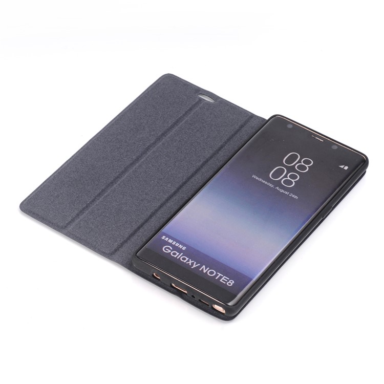 Retro Style Leather Magnetic Stand Phone Case for Samsung Galaxy Note 8 SM-N950 - Black-8