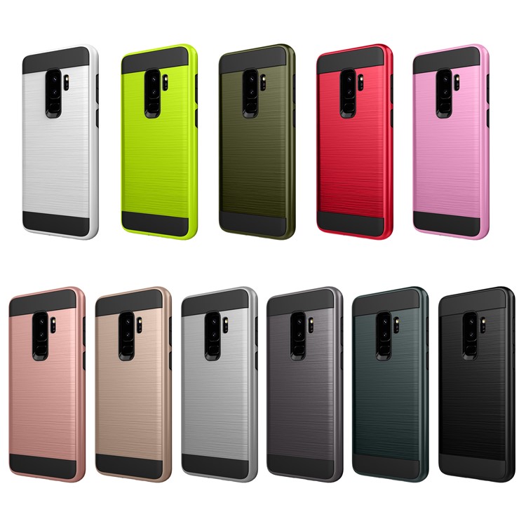 Brushed TPU + PC Hybrid Phone Case for Samsung Galaxy S9+ G965 - Rose Gold-4