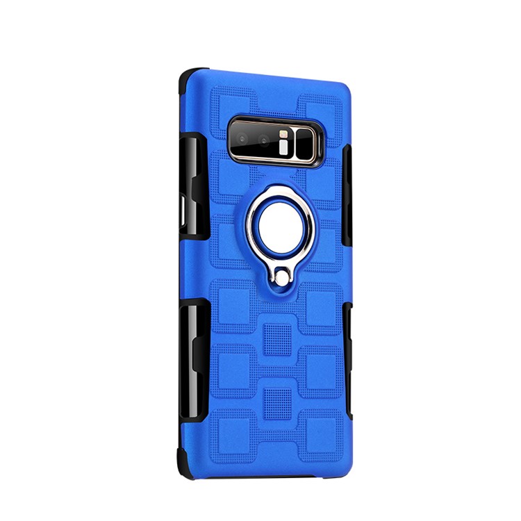 Magnetic Finger Ring Kickstand TPU PC Hybrid Cover for Samsung Galaxy Note 8 N950 - Baby Blue-2