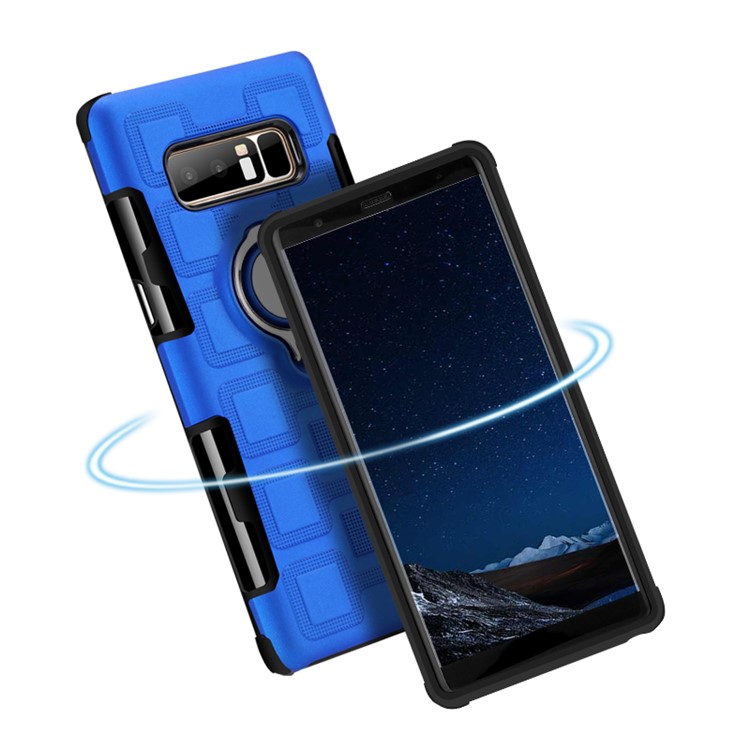 Magnetic Finger Ring Kickstand TPU PC Hybrid Cover for Samsung Galaxy Note 8 N950 - Baby Blue-5