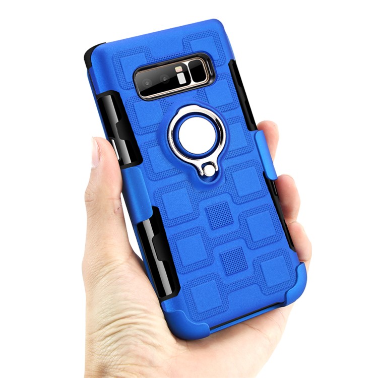 Magnetic Finger Ring Kickstand TPU PC Hybrid Cover for Samsung Galaxy Note 8 N950 - Baby Blue-6