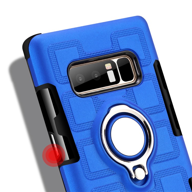 Magnetic Finger Ring Kickstand TPU PC Hybrid Cover for Samsung Galaxy Note 8 N950 - Baby Blue-8