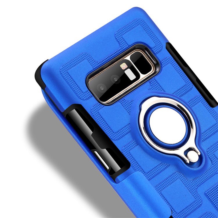 Magnetic Finger Ring Kickstand TPU PC Hybrid Cover for Samsung Galaxy Note 8 N950 - Baby Blue-9