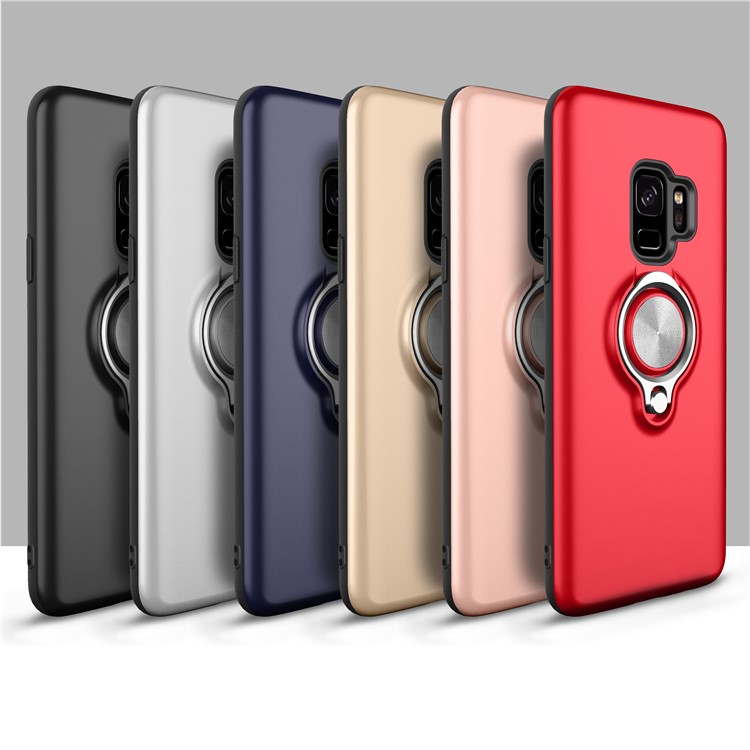Detachable PC + TPU Hybrid Case with Kickstand for Samsung Galaxy S9 - Red-5