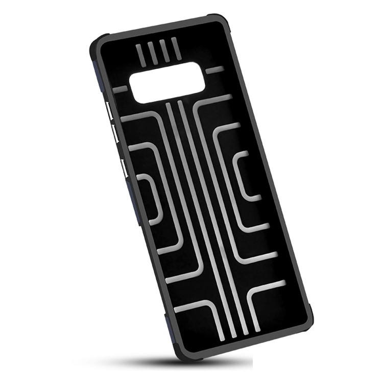 Geometric Pattern Magnetic Car Mount Ring Holder TPU PC Hybrid Case for Samsung Galaxy S8 SM-G950 - Dark Blue-6