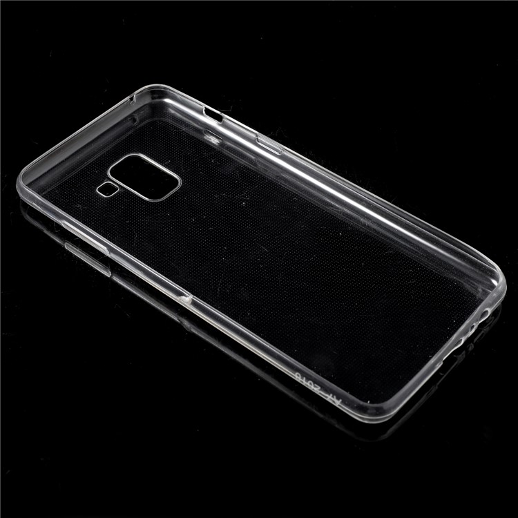 Crystal Clear TPU Cell Phone Case Cover for Samsung Galaxy A8+ (2018) - Transparent-4
