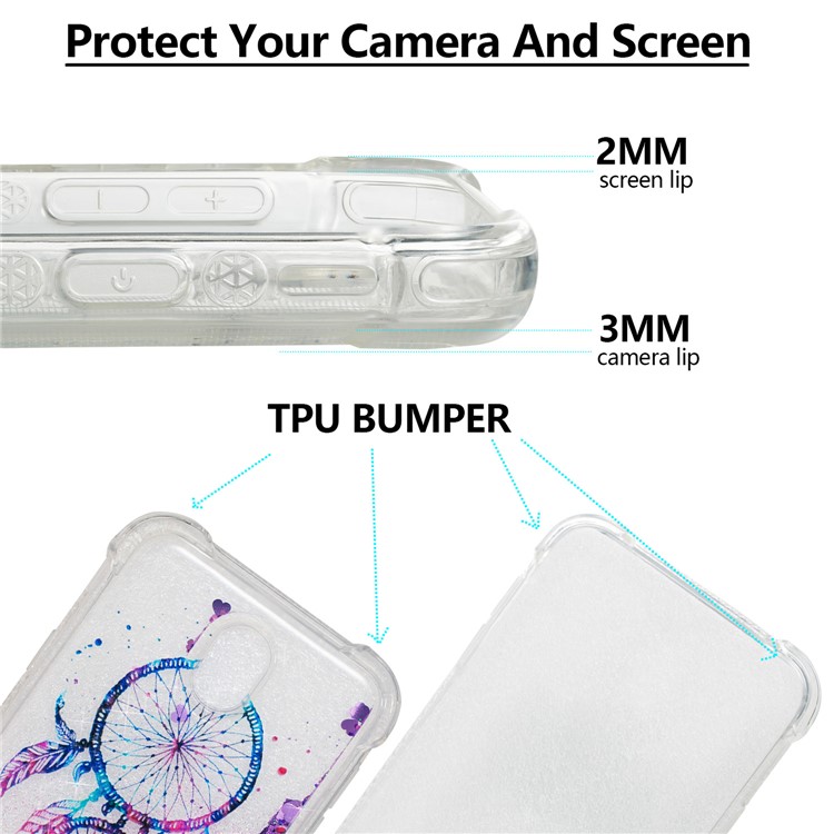 Floating Glitter Powder Quicksand Drop-proof TPU Cover for Samsung Galaxy J7 (2017) EU Version / J7 Pro (2017) - Dream Catcher-3