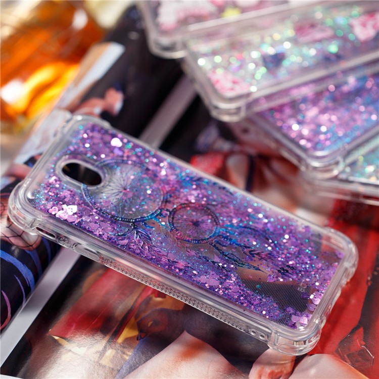 Floating Glitter Powder Quicksand Drop-proof TPU Cover for Samsung Galaxy J7 (2017) EU Version / J7 Pro (2017) - Dream Catcher-5