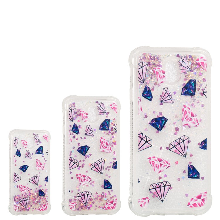 Dynamic Glitter Powder Quicksand Shockproof TPU Gel Cover for Samsung Galaxy J7 (2017) EU Version / J7 Pro (2017) - Diamonds-5