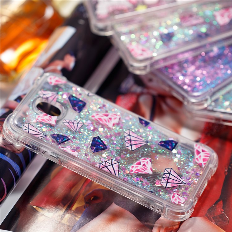Dynamic Glitter Powder Quicksand Shockproof TPU Gel Cover for Samsung Galaxy J7 (2017) EU Version / J7 Pro (2017) - Diamonds-6