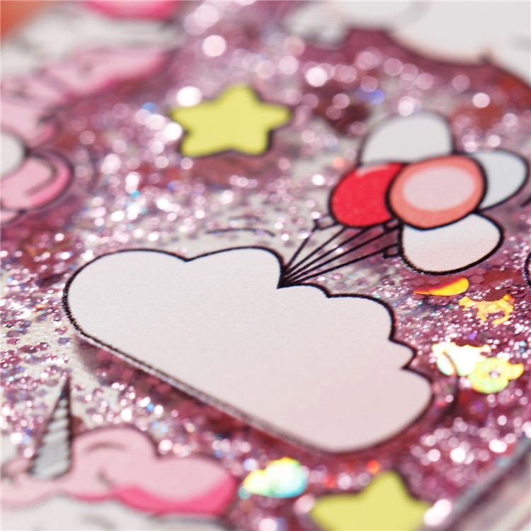 Liquid Glitter Powder Quicksand Shockproof TPU Back Case for Samsung Galaxy S8+ SM-G955 - Unicorns-6