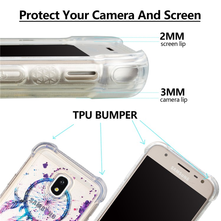 Caja A Prueba De Choques De Las Arenas Movedizas Del Polvo Líquido Del Brillo Para Samsung Galaxy J3 Pro (2017) / J3 (2017) Versión De La UE - Atrapasueños-2