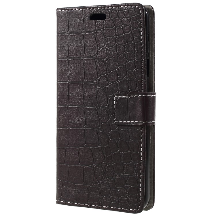 Crocodile Texture PU Leather Wallet Stand Case for Samsung Galaxy S9 Plus G965 - Black-2